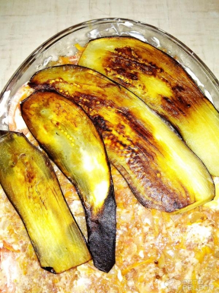 Рецепт: Баклажановая запеканка - с мясным фаршем "Обжорка летняя" Рецепт: Баклажановая запеканка - с мясным фаршем "Обжорка летняя"