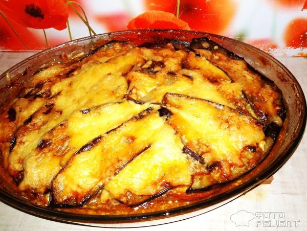 Рецепт: Баклажановая запеканка - с мясным фаршем "Обжорка летняя" Рецепт: Баклажановая запеканка - с мясным фаршем "Обжорка летняя"