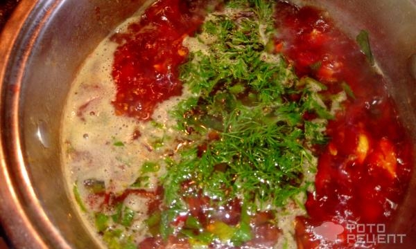 Рецепт: Борщ из молодой свеклы с вершками - Люблю этот борщ с детства