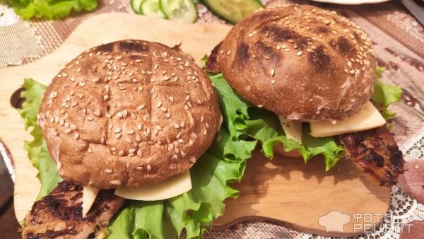 Рецепт: Бургер домашний - С хрустящей булкой Рецепт: Бургер домашний - С хрустящей булкой