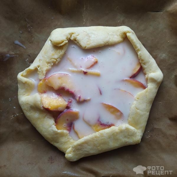 Рецепт: Галета фруктовая - С персиками и малиной Рецепт: Галета фруктовая - С персиками и малиной