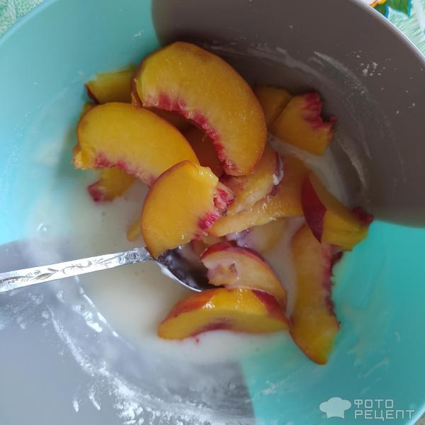 Рецепт: Галета фруктовая - С персиками и малиной Рецепт: Галета фруктовая - С персиками и малиной