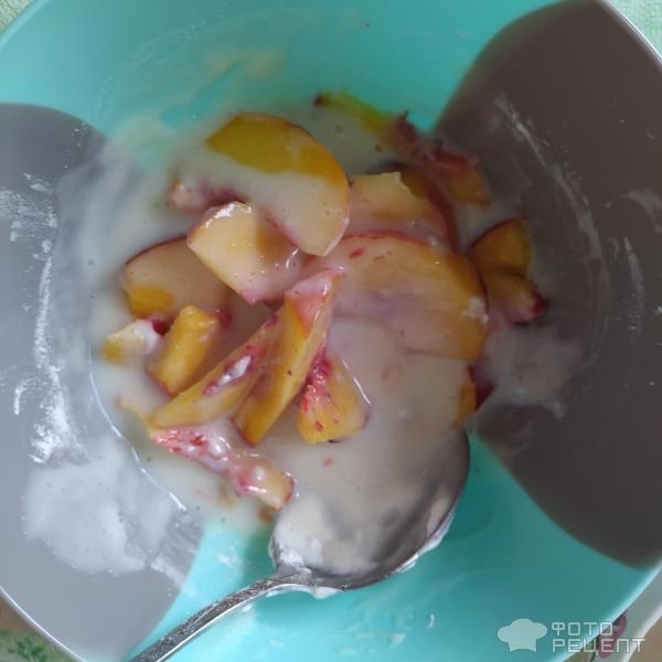 Рецепт: Галета фруктовая - С персиками и малиной Рецепт: Галета фруктовая - С персиками и малиной