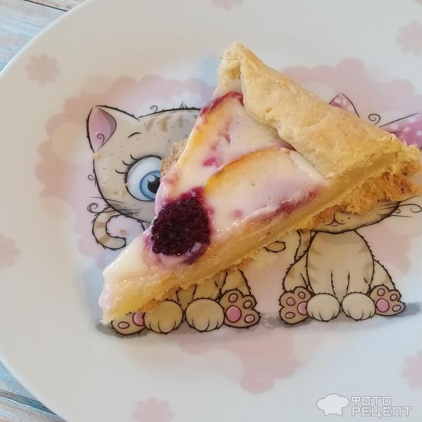 Рецепт: Галета фруктовая - С персиками и малиной Рецепт: Галета фруктовая - С персиками и малиной