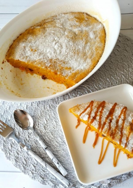 Рецепт: Морковная запеканка - с изюмом Рецепт: Морковная запеканка - с изюмом