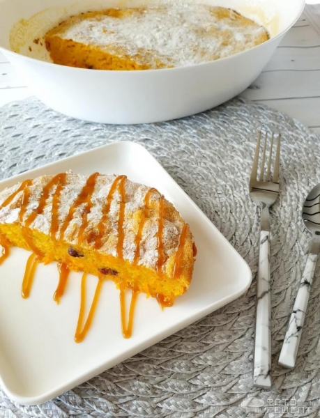 Рецепт: Морковная запеканка - с изюмом Рецепт: Морковная запеканка - с изюмом