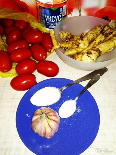 Рецепт: Острая приправа "Хреновина" - Быстрая и вкусная. Убережет от простуды Рецепт: Острая приправа "Хреновина" - Быстрая и вкусная. Убережет от простуды