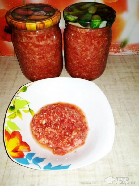 Рецепт: Острая приправа "Хреновина" - Быстрая и вкусная. Убережет от простуды Рецепт: Острая приправа "Хреновина" - Быстрая и вкусная. Убережет от простуды