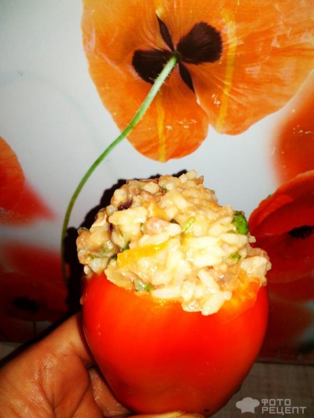 Рецепт: Перец болгарский фаршированный мясным фаршем с рисом и зеленью - Сочный и очень вкусный Рецепт: Перец болгарский фаршированный мясным фаршем с рисом и зеленью - Сочный и очень вкусный