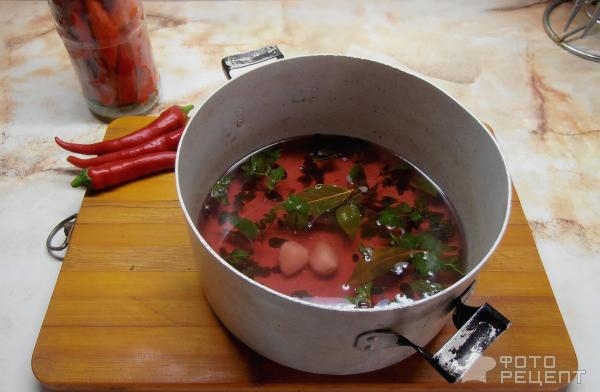 Рецепт: Перец маринованный острый - Коготь дракона Рецепт: Перец маринованный острый - Коготь дракона