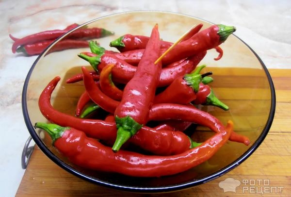 Рецепт: Перец маринованный острый - Коготь дракона Рецепт: Перец маринованный острый - Коготь дракона