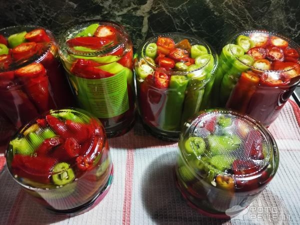 Рецепт: Перец маринованный острый - В кисло-сладком маринаде