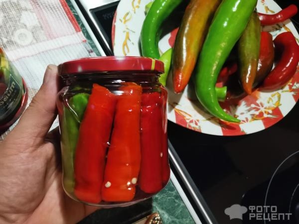 Рецепт: Перец маринованный острый - В кисло-сладком маринаде