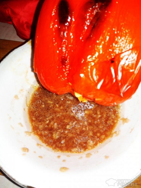 Рецепт: Салат из запеченных перцев - С сыром и рукколой:пикантно и очень вкусно