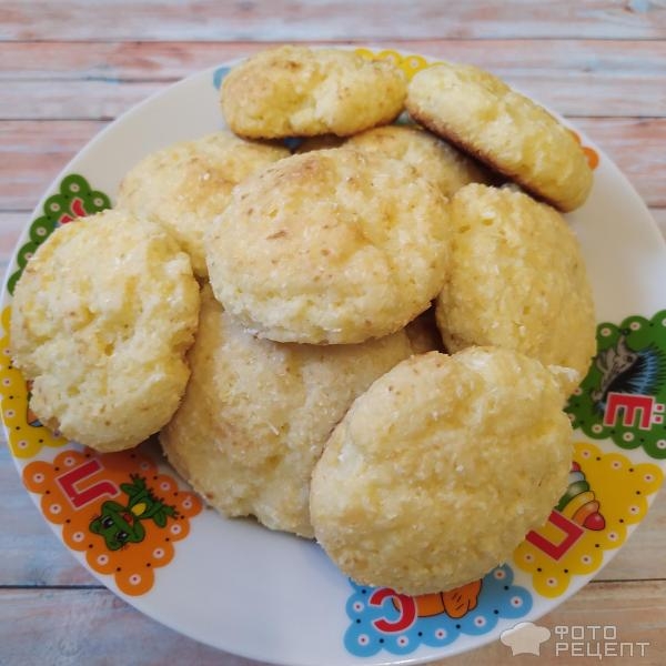 Рецепт: Творожно-кокосовое печенье - На рисовой муке Рецепт: Творожно-кокосовое печенье - На рисовой муке