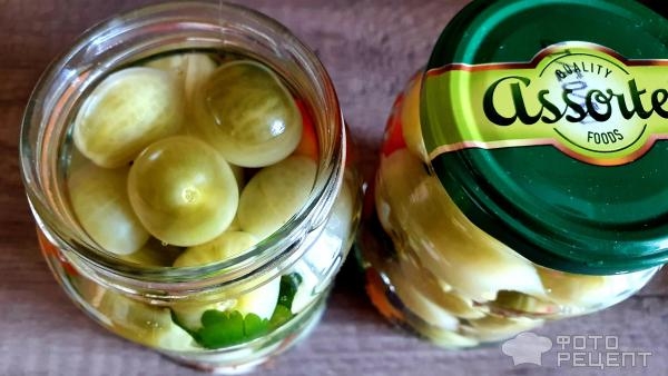 Рецепт: Зеленые помидоры маринованные - Зелёные черри на зиму без стерилицации Рецепт: Зеленые помидоры маринованные - Зелёные черри на зиму без стерилицации