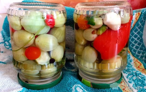 Рецепт: Зеленые помидоры маринованные - Зелёные черри на зиму без стерилицации Рецепт: Зеленые помидоры маринованные - Зелёные черри на зиму без стерилицации