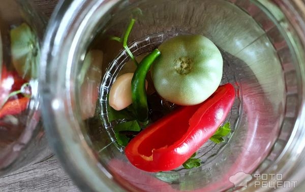 Рецепт: Зеленые помидоры маринованные - Зелёные черри на зиму без стерилицации Рецепт: Зеленые помидоры маринованные - Зелёные черри на зиму без стерилицации