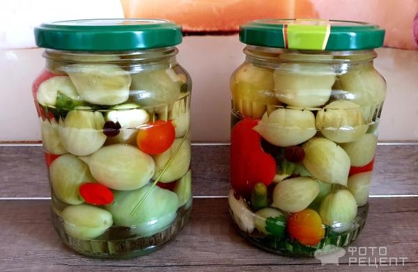 Рецепт: Зеленые помидоры маринованные - Зелёные черри на зиму без стерилицации Рецепт: Зеленые помидоры маринованные - Зелёные черри на зиму без стерилицации
