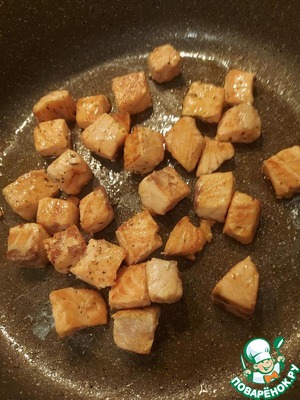 Спагетти с цуккини, лососем и Спагетти с цуккини, лососем и