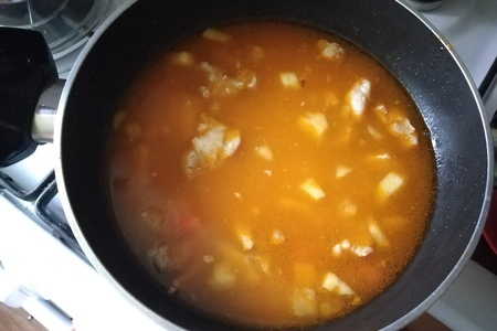 Свиная поджарка с яблоком