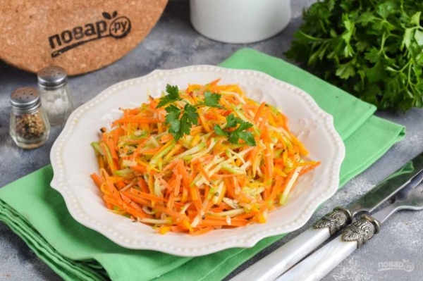 Салат из тыквы и кабачка Салат из тыквы и кабачка