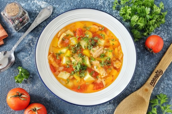 Рыбный суп с тыквой Рыбный суп с тыквой