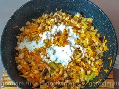 Макрурус, запеченный в духовке с грибами в сливках Макрурус, запеченный в духовке с грибами в сливках