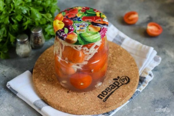 Помидоры "Под снегом" без уксуса Помидоры "Под снегом" без уксуса