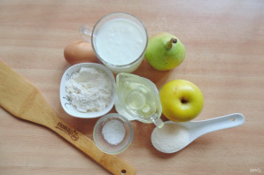 Оладьи с грушей и яблоком Оладьи с грушей и яблоком