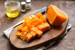 Салат из тыквы со шпинатом