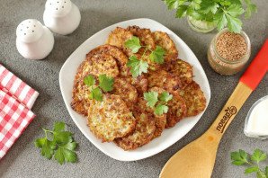 Оладьи из кабачков с льняной мукой Оладьи из кабачков с льняной мукой