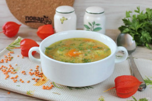 Суп из чечевицы с имбирем Суп из чечевицы с имбирем