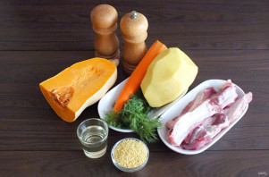 Суп из тыквы, картофеля и моркови