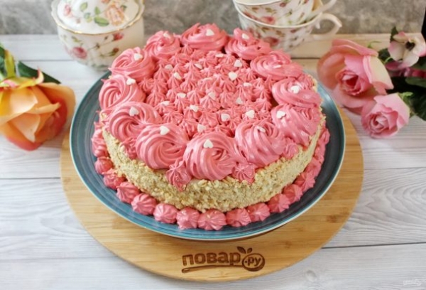 Медовый торт с вишней Медовый торт с вишней