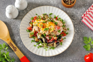 Горбуша с баклажанами Горбуша с баклажанами