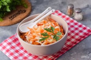 Салат из маринованной капусты с морковью Салат из маринованной капусты с морковью