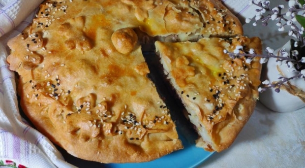 Мясной пирог с картофелем, пошаговый рецепт с фото