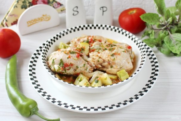 Чахохбили из курицы с кабачками