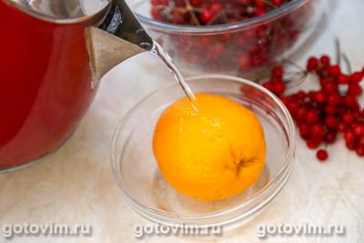 Сырое варенье из калины с апельсином