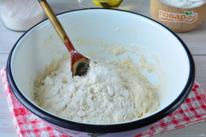 Постный пирог с персиками Постный пирог с персиками