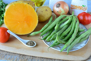 Рагу из стручковой фасоли с тыквой Рагу из стручковой фасоли с тыквой