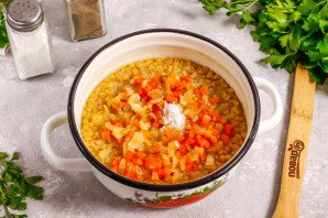 Суп из чечевицы с молоком