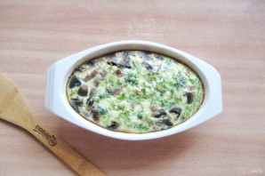 Омлет с брокколи и грибами Омлет с брокколи и грибами