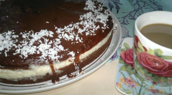 Шоколадно-кокосовый торт, пошаговый рецепт с фото Шоколадно-кокосовый торт, пошаговый рецепт с фото