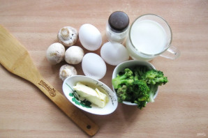 Омлет с брокколи и грибами Омлет с брокколи и грибами