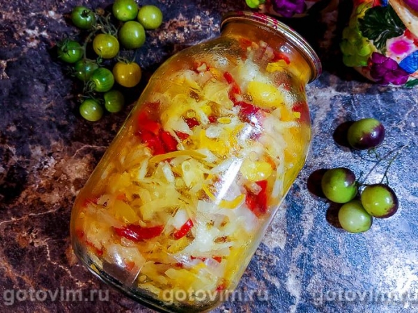 Салата из капусты и помидоров на зиму Салата из капусты и помидоров на зиму