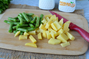 Рагу из стручковой фасоли с тыквой Рагу из стручковой фасоли с тыквой