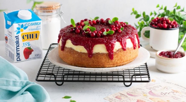 Клюквенный чизкейк, пошаговый рецепт с фото Клюквенный чизкейк, пошаговый рецепт с фото