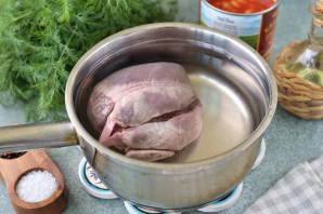 Свиное сердце с фасолью и грибами Свиное сердце с фасолью и грибами